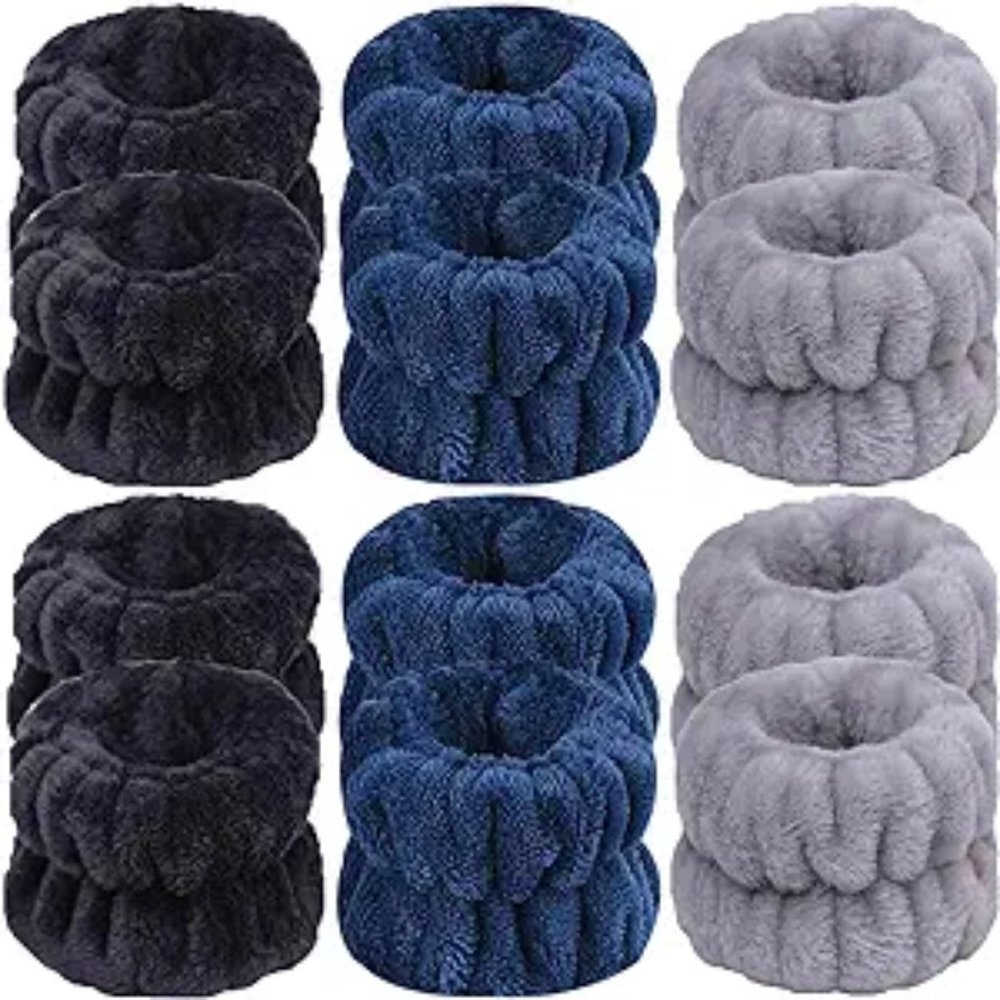 BOGOWomen's Face Washing Wristbands Wrist Towels for Washing Face 1 set(2 bands)